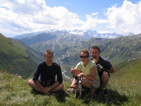 Pohľad na Berner Alpen z priesmyku Furkapass - Švajčiarsko 2009